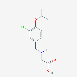 molecular formula C12H16ClNO3 B12492755 N-[3-chloro-4-(propan-2-yloxy)benzyl]glycine 