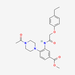 molecular formula C24H29N3O5 B12492763 Methyl 4-(4-acetylpiperazin-1-yl)-3-{[(4-ethylphenoxy)acetyl]amino}benzoate 