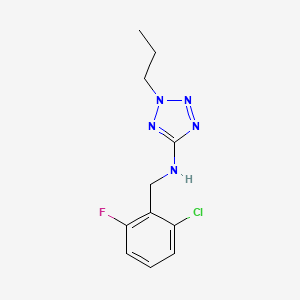 molecular formula C11H13ClFN5 B12492892 N-(2-chloro-6-fluorobenzyl)-2-propyl-2H-tetrazol-5-amine 
