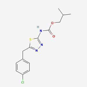 molecular formula C14H16ClN3O2S B12492899 2-Methylpropyl [5-(4-chlorobenzyl)-1,3,4-thiadiazol-2-yl]carbamate 