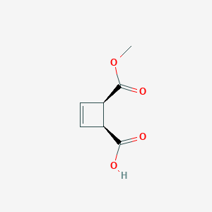 molecular formula C7H8O4 B124929 (1S,4R)-4-methoxycarbonylcyclobut-2-ene-1-carboxylic acid CAS No. 151715-95-6