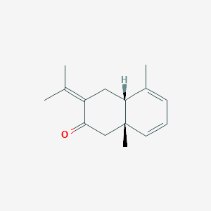 molecular formula C15H20O B1249292 (4aR,8aS)-5,8a-dimethyl-3-propan-2-ylidene-4,4a-dihydro-1H-naphthalen-2-one 