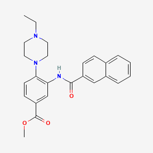 molecular formula C25H27N3O3 B12492958 Methyl 4-(4-ethylpiperazin-1-yl)-3-[(naphthalen-2-ylcarbonyl)amino]benzoate 