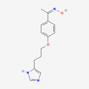 molecular formula C14H17N3O2 B1249297 (NZ)-N-[1-[4-[3-(1H-imidazol-5-yl)propoxy]phenyl]ethylidene]hydroxylamine 