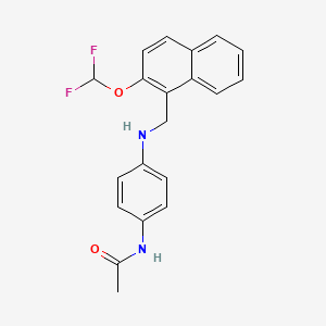 molecular formula C20H18F2N2O2 B12493004 N-[4-({[2-(difluoromethoxy)naphthalen-1-yl]methyl}amino)phenyl]acetamide 