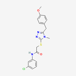 molecular formula C19H19ClN4O2S B12493038 N-(3-chlorophenyl)-2-{[5-(4-methoxybenzyl)-4-methyl-4H-1,2,4-triazol-3-yl]sulfanyl}acetamide 