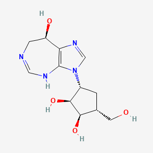 molecular formula C12H18N4O4 B1249307 Carbocyclic coformycin 