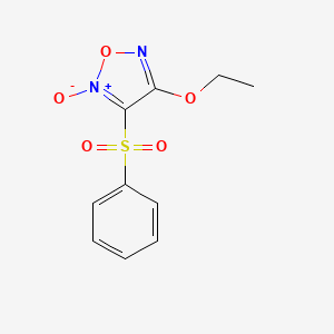 molecular formula C10H10N2O5S B1249322 4-Ethoxy-3-phenylsulfonylfuroxan 