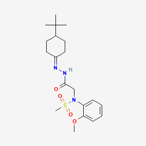 molecular formula C20H31N3O4S B12493239 N-{2-[2-(4-tert-butylcyclohexylidene)hydrazinyl]-2-oxoethyl}-N-(2-methoxyphenyl)methanesulfonamide (non-preferred name) 