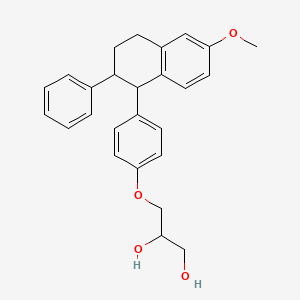 3-[4-(6-Methoxy-2-phenyl-1,2,3,4-tetrahydronaphthalen-1-yl)phenoxy]propane-1,2-diol