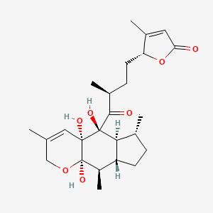 molecular formula C25H36O7 B1249331 Leucosceptrine 