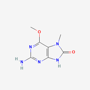 molecular formula C7H9N5O2 B1249339 6-Methoxy-7-methyl-8-oxoguanine 