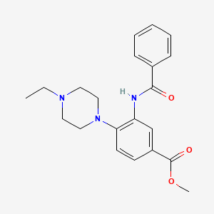 molecular formula C21H25N3O3 B12493408 Methyl 3-benzamido-4-(4-ethylpiperazin-1-yl)benzoate 