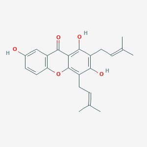 molecular formula C23H24O5 B1249342 1,3,7-Trihydroxy-2,4-diisoprenylxanthone 
