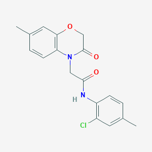 molecular formula C18H17ClN2O3 B12493435 N-(2-chloro-4-methylphenyl)-2-(7-methyl-3-oxo-2,3-dihydro-4H-1,4-benzoxazin-4-yl)acetamide 