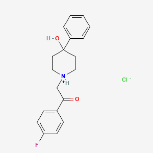 molecular formula C19H21ClFNO2 B1249344 1-(4'-Fluorophenacyl)-4-hydroxy-4-phenyl-piperidinium chloride 