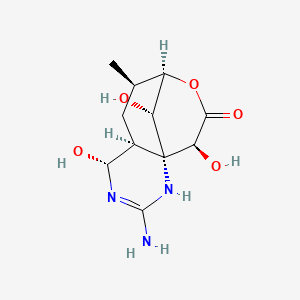 molecular formula C11H17N3O5 B1249345 5,6,11-Trideoxytetrodotoxin 