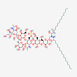 molecular formula C79H141N3O38S B1249352 sialyl 6-sulfo Lewis X 
