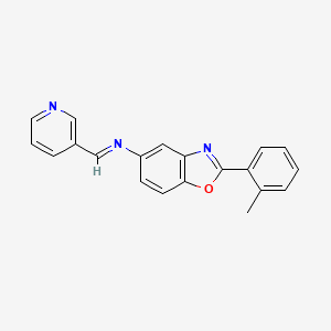 molecular formula C20H15N3O B12493544 2-(2-methylphenyl)-N-[(E)-pyridin-3-ylmethylidene]-1,3-benzoxazol-5-amine 