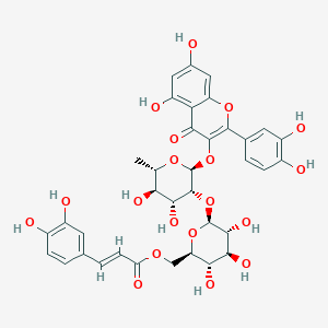 molecular formula C36H36O19 B1249357 quercetin 3-O-alpha-(6'''-caffeoylglucosyl-beta-1,2-rhamnoside) 