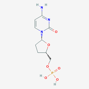 molecular formula C₉H₁₃N₃NaO₆P B124936 2',3'-Dideoxycytidine-5'-monophosphate CAS No. 104086-76-2