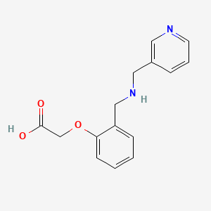 molecular formula C15H16N2O3 B12493604 (2-{[(3-Pyridinylmethyl)amino]methyl}phenoxy)acetic acid 