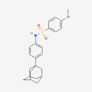 molecular formula C23H27NO3S B12493646 N-[4-(Adamantan-1-YL)phenyl]-4-methoxybenzenesulfonamide 