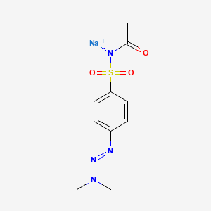 molecular formula C10H13N4NaO3S B12493717 Sodium acetyl({4-[(1E)-3,3-dimethyltriaz-1-EN-1-YL]benzenesulfonyl})azanide 