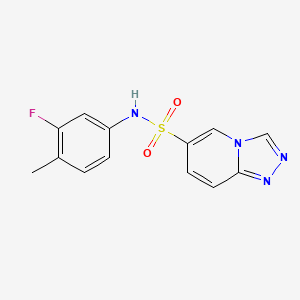 molecular formula C13H11FN4O2S B12493815 N-(3-fluoro-4-methylphenyl)[1,2,4]triazolo[4,3-a]pyridine-6-sulfonamide CAS No. 1325307-37-6