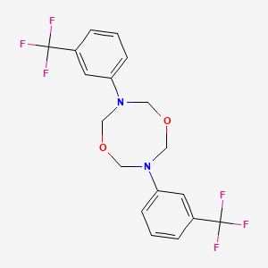 molecular formula C18H16F6N2O2 B1249386 3,7-bis[3-(trifluoromethyl)phenyl]-1,5,3,7-dioxadiazocane CAS No. 77767-14-7