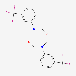 molecular formula C18H16F6N2O2 B1249386 3,7-Bis(3-trifluoromethylphenyl)-1,5,3,7-dioxadiazocane CAS No. 77767-14-7