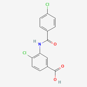 molecular formula C14H9Cl2NO3 B12493879 4-Chloro-3-(4-chloro-benzoylamino)-benzoic acid 