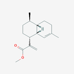 molecular formula C16H24O2 B1249394 methyl 2-[(1R,4R,4aS,8aR)-4,7-dimethyl-1,2,3,4,4a,5,6,8a-octahydronaphthalen-1-yl]prop-2-enoate CAS No. 82869-24-7