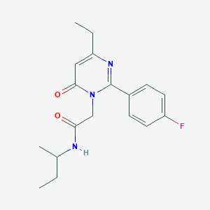 molecular formula C18H22FN3O2 B12493959 N-(butan-2-yl)-2-[4-ethyl-2-(4-fluorophenyl)-6-oxopyrimidin-1(6H)-yl]acetamide 