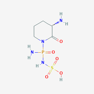 molecular formula C5H13N4O5PS B1249396 amino((S)-3-amino-2-oxopiperidin-1-yl)phosphorylsulfamic acid 