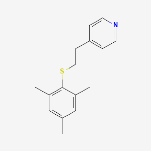 molecular formula C16H19NS B12494002 4-{2-[(2,4,6-Trimethylphenyl)sulfanyl]ethyl}pyridine 