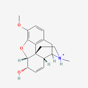 molecular formula C18H22NO3+ B1249403 Codeine(1+) 