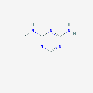molecular formula C5H9N5 B12494063 N,6-dimethyl-1,3,5-triazine-2,4-diamine CAS No. 21320-64-9
