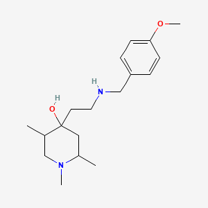 molecular formula C18H30N2O2 B12494131 4-{2-[(4-Methoxybenzyl)amino]ethyl}-1,2,5-trimethylpiperidin-4-ol 