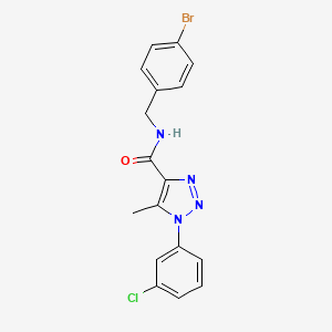 molecular formula C17H14BrClN4O B12494136 N-(4-bromobenzyl)-1-(3-chlorophenyl)-5-methyl-1H-1,2,3-triazole-4-carboxamide 