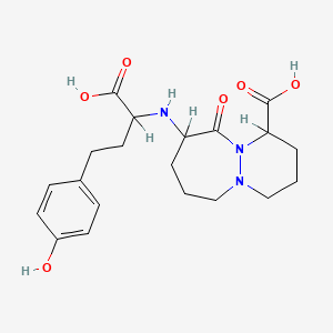 7-[[1-Carboxy-3-(4-hydroxyphenyl)propyl]amino]-6-oxo-1,2,3,4,7,8,9,10-octahydropyridazino[1,2-a]diazepine-4-carboxylic acid