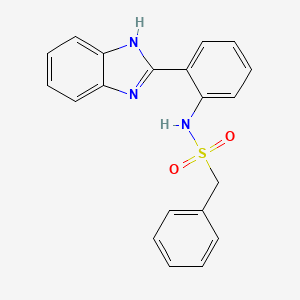 molecular formula C20H17N3O2S B12494215 N-[2-(1H-benzimidazol-2-yl)phenyl]-1-phenylmethanesulfonamide 