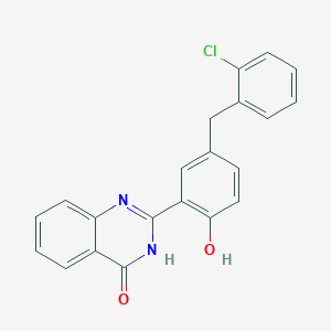 molecular formula C21H15ClN2O2 B12494229 2-[5-(2-chlorobenzyl)-2-hydroxyphenyl]quinazolin-4(3H)-one 
