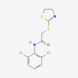 molecular formula C11H10Cl2N2OS2 B12494243 N-(2,6-dichlorophenyl)-2-(4,5-dihydro-1,3-thiazol-2-ylsulfanyl)acetamide 