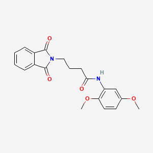 molecular formula C20H20N2O5 B12494299 N-(2,5-dimethoxyphenyl)-4-(1,3-dioxoisoindol-2-yl)butanamide 