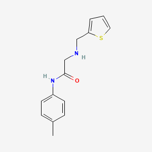 molecular formula C14H16N2OS B12494363 N-(4-methylphenyl)-2-[(2-thienylmethyl)amino]acetamide 