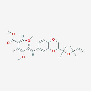 molecular formula C27H36O7 B1249440 9-Methoxystrobilurin L 