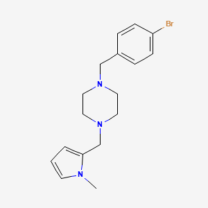 molecular formula C17H22BrN3 B12494426 1-[(4-Bromophenyl)methyl]-4-[(1-methylpyrrol-2-yl)methyl]piperazine 