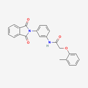molecular formula C23H18N2O4 B12494429 N-[3-(1,3-dioxoisoindol-2-yl)phenyl]-2-(2-methylphenoxy)acetamide 