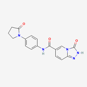 molecular formula C17H15N5O3 B12494512 3-oxo-N-[4-(2-oxopyrrolidin-1-yl)phenyl]-2,3-dihydro[1,2,4]triazolo[4,3-a]pyridine-6-carboxamide 